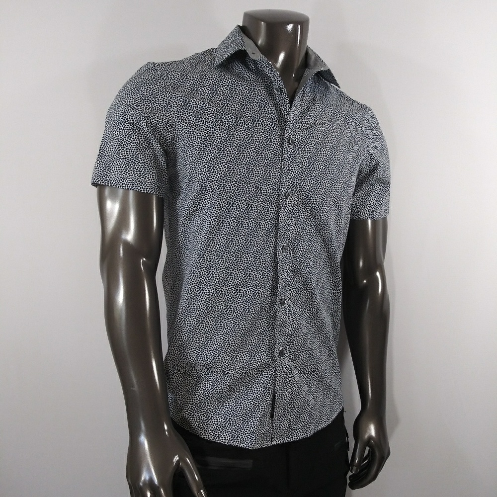 Michael Kors Black & White Button Down Classic Fit